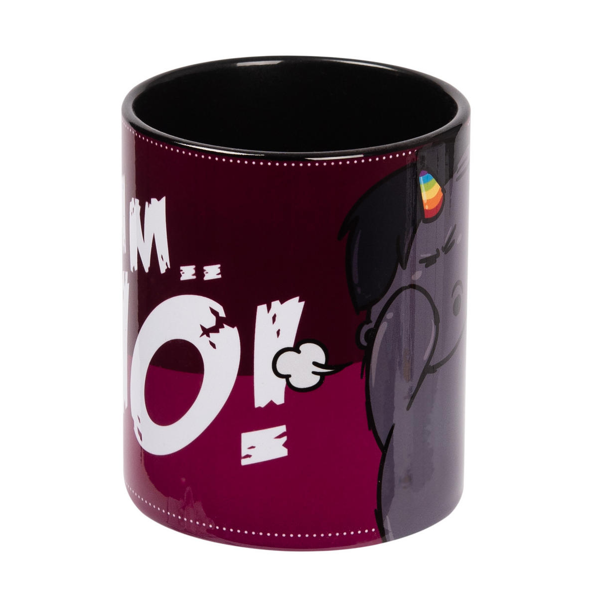 KAFFEEBECHER Pummel und Friends Ähm..Nö! Schwarz 320 ml - Schwarz, Keramik (0.32L) - United Labels