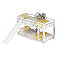 ETAGENBETT 90/200 cm aus Kiefern mit Rutsche und Leiter, platzsparend, Weiß - Weiß, Holzwerkstoff (90/200cm) - Redom