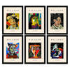POSTER Set Mit 6 Illustrationen Von Pablo Picasso Dunkel A3 Schwarzer Rahmen - Schwarz, Papier (29/3cm) - Nacnic