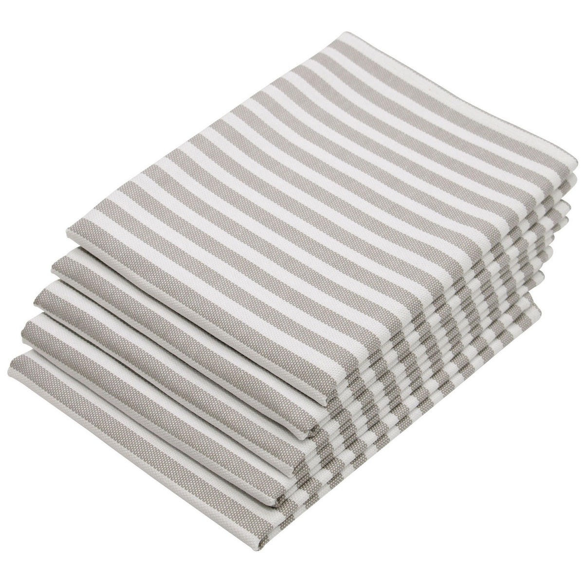 GESCHIRRTÜCHER, 5er-Set, 50x70 cm, 100% Baumwolle, Grau - Grau, Textil (50/70cm) - Zollner