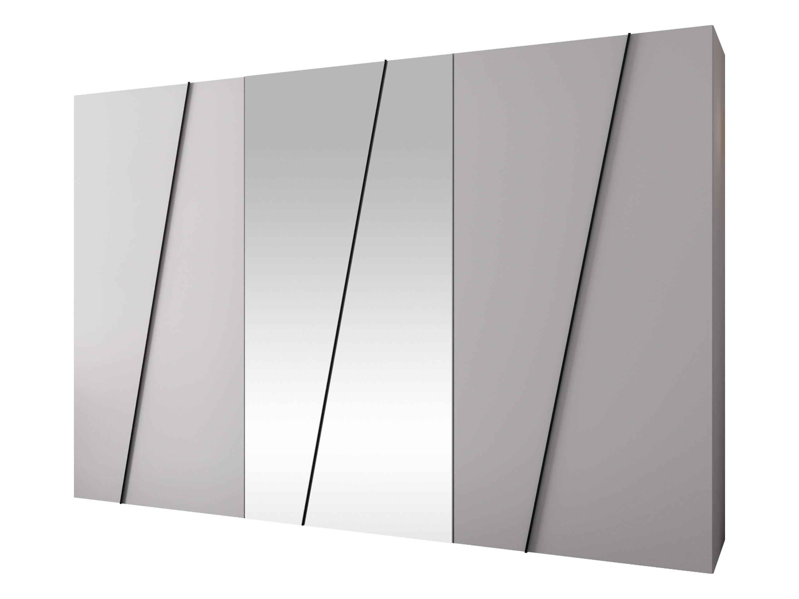 DREHTÜRENSCHRANK Zen 2L 300 cm - Schwarz/Weiß, Holzwerkstoff/Kunststoff (300/202/50cm) - MIRJAN24