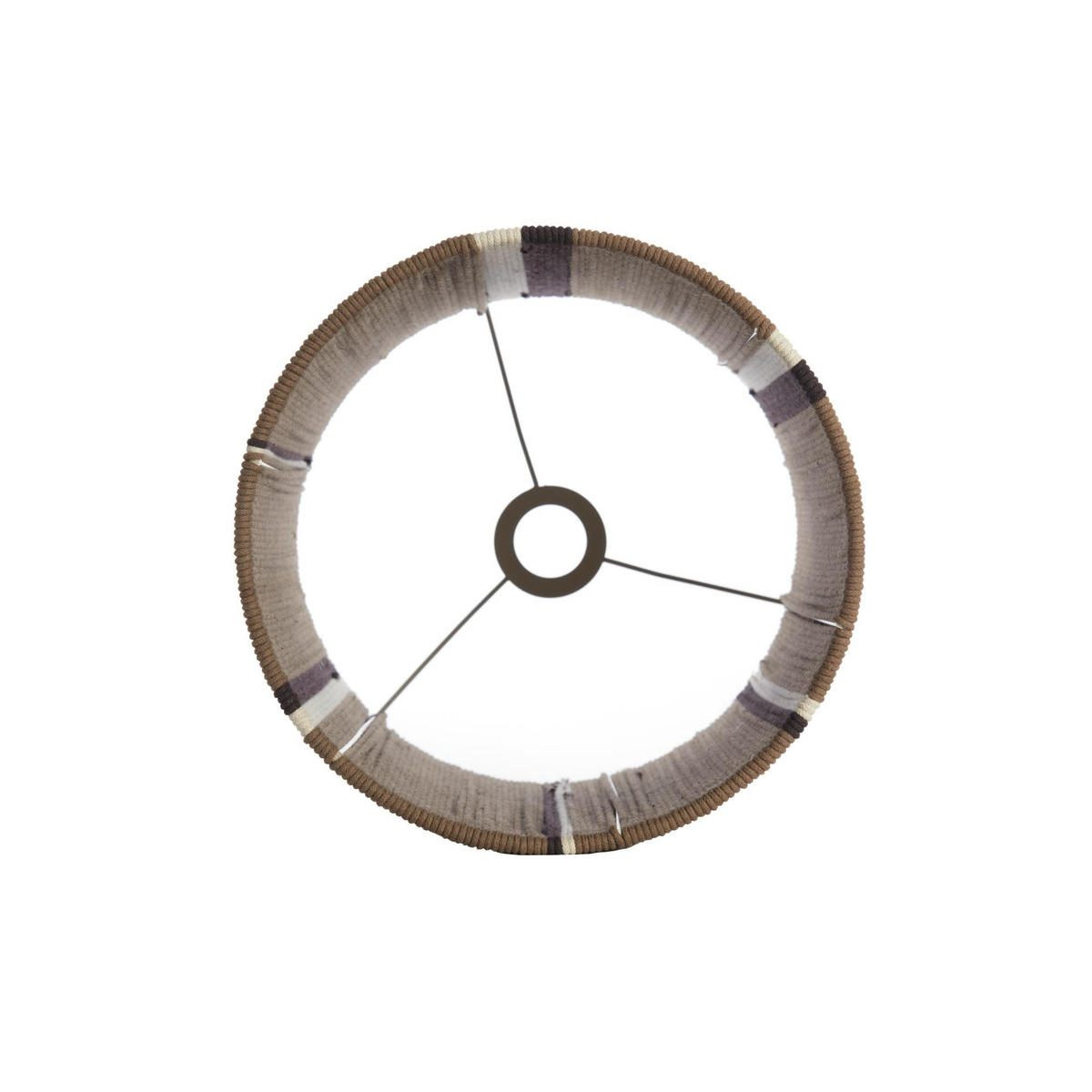 LAMPENSCHIRM Medan Braun 30/30/40 cm - Braun, Textil (30/30/40cm) - Light & Living