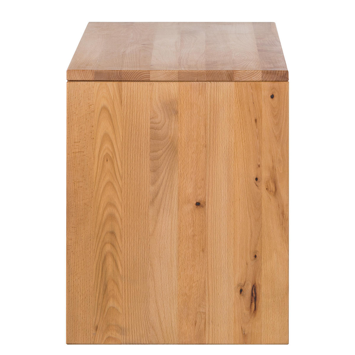 GARDEROBENBANK - Buche massiv - Buchefarben, Holz (90/49/40cm) - home24