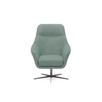 RELAXSESSEL Collection Drehstuhl CUBO – komfortabel, drehbar, modernes Design, 76x97x76 cm, Farbe - Schwarz/Hellgrün, Holz/Textil (76/97/76cm) - DomoHome