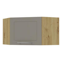 ECKHÄNGESCHRANK Kvantum W10/60/36 Beige Matt / Eiche Artisan Matt 60 / 60 / 36cm - Beige/Eiche Artisan, Holz/Holzwerkstoff (60/36/60cm) - Feldmann-Wohnen