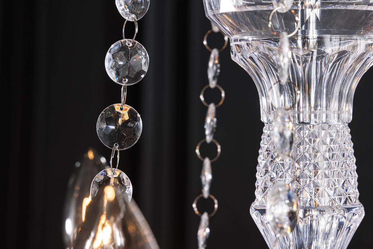 KRONLEUCHTER CRYSTAL XL Acryl Transparent 80 cm - Transparent, Glas (80/80/75cm) - riess-ambiente