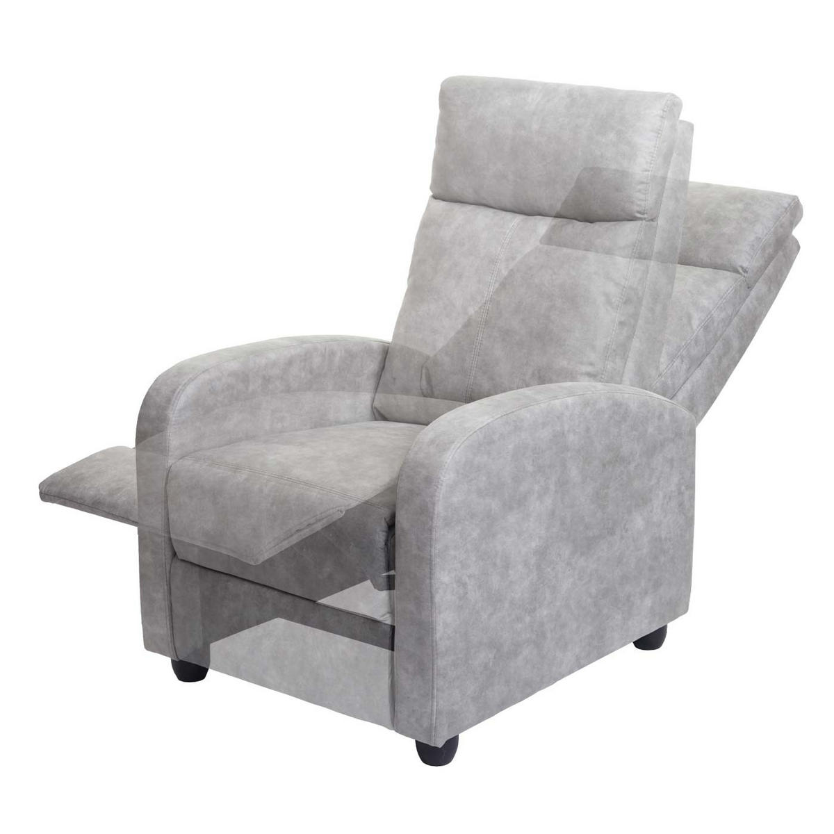RELAXSESSEL Hellgrau - Hellgrau, Textil (67/102/90cm) - MCW
