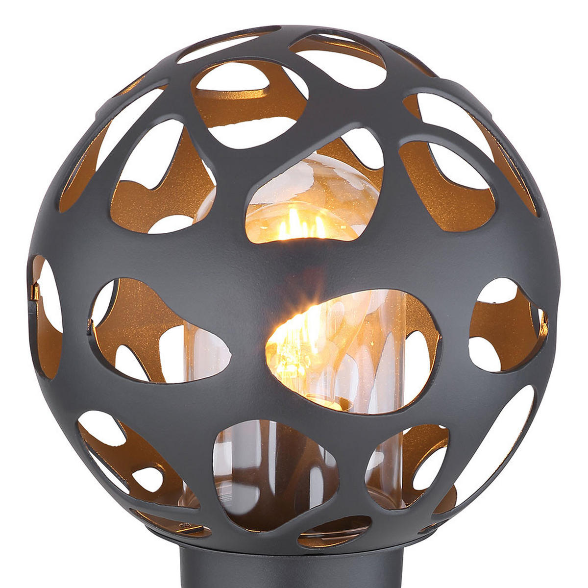 WEGELEUCHTE Aluminium Anthrazit HILARIO - Anthrazit, Metall (20/20/45cm) - Globo Lighting