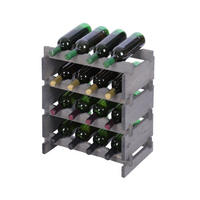 WEINREGAL VINOTECA FLEX PRO HxBxT 51x46x28cm 16 Flaschen auf 4 Ebenen Grau - Grau, Holz (46/51/28cm) - PROREGAL