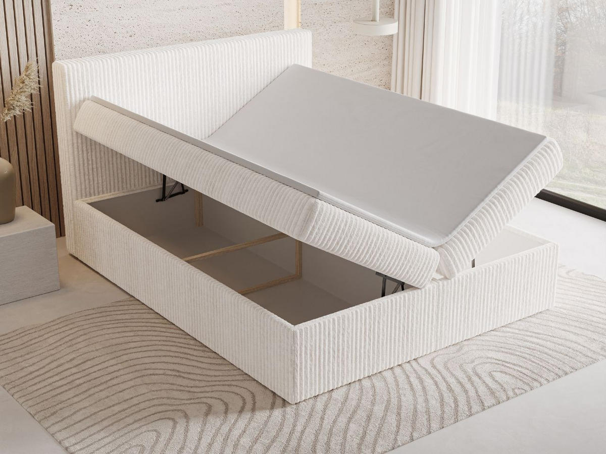 BOXBETT Brisa 140x200 Creme - Creme, Holz/Textil (140/200cm) - Graingold