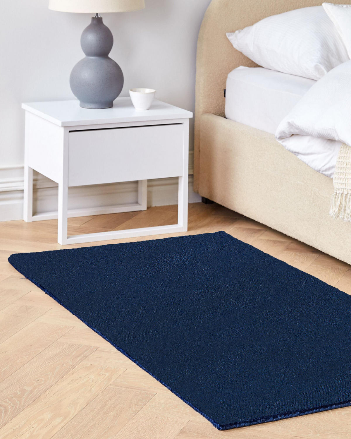 KURZFLOR-TEPPICH Gesi II 150/80 cm - Blau, Naturmaterialen (80/150cm) - Beliani