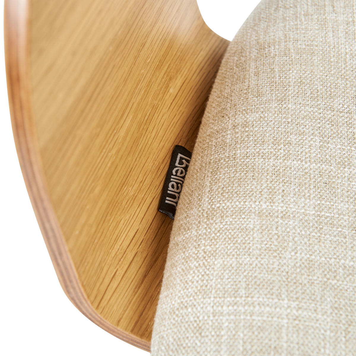 SCHREIBTISCHSTUHL Hellbeige Novato - Schwarz/Braun, Textil (45/76/45cm) - Beliani