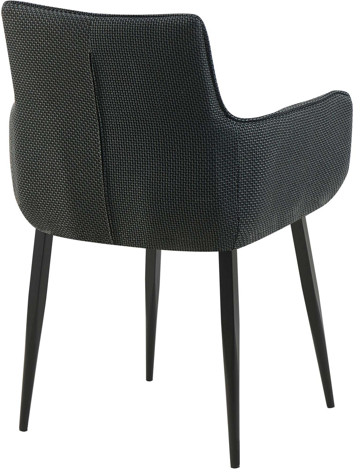 ARMLEHNENSTUHL Stoff Titangrau - Graubraun/Schwarz, Textil/Metall (62/87/59cm) - CLP