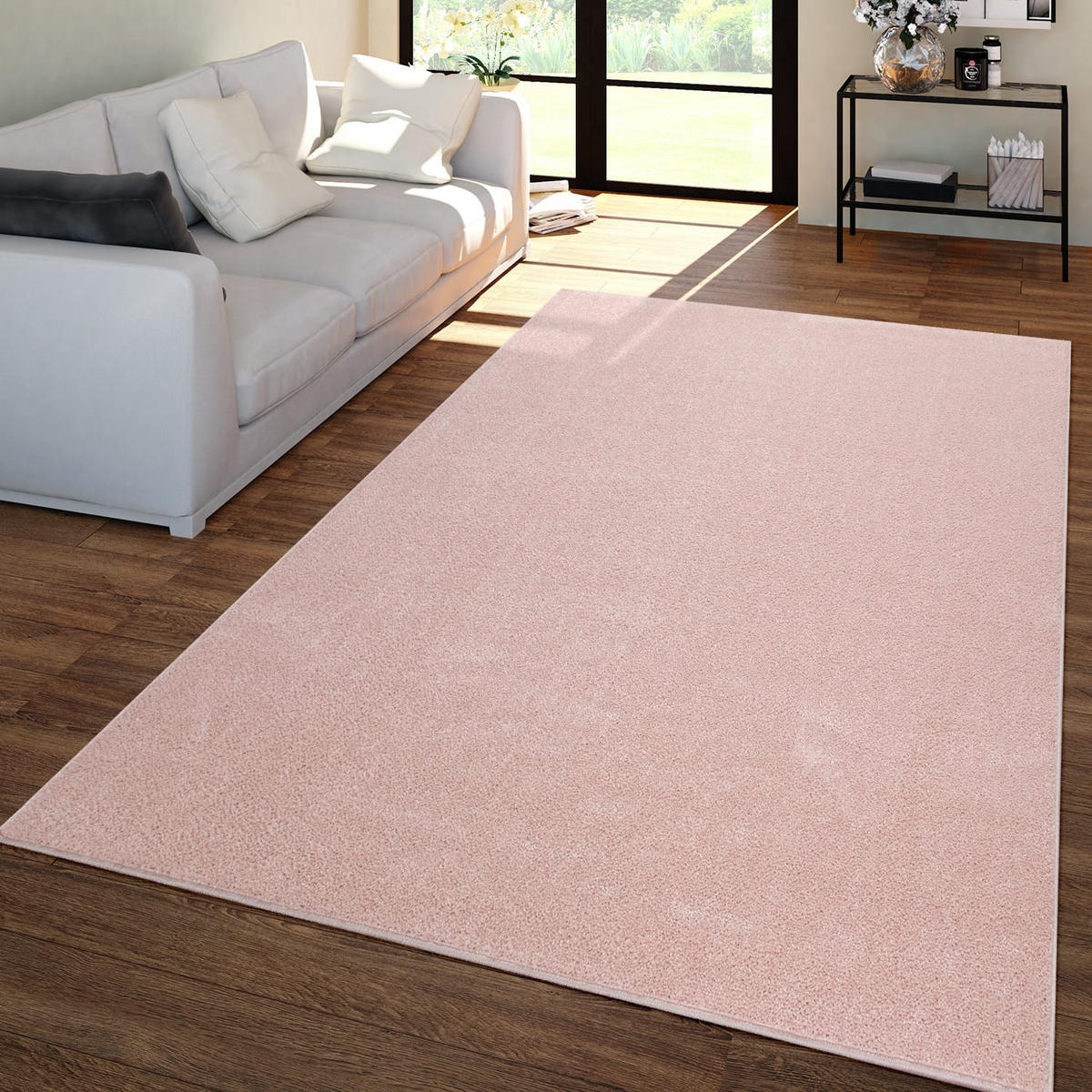 FLACHWEBETEPPICH Rosa 60 x 100 cm - Rosa, Kunststoff (60/100cm) - TT Home