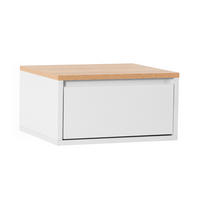 SCHWEBENDER NACHTTISCH Desi Weiß/Eiche - Weiß, Holzwerkstoff (40/21/35cm) - VS Venta-stock