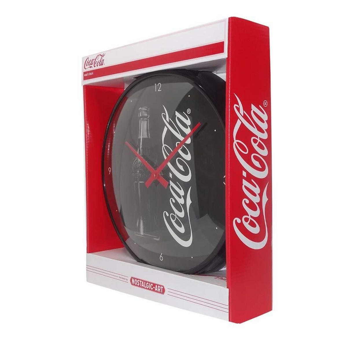 WANDUHR 31 cm Coca-Cola Sign Of Good Taste - Schwarz, Metall (31/31/5cm) - Nostalgic-Art