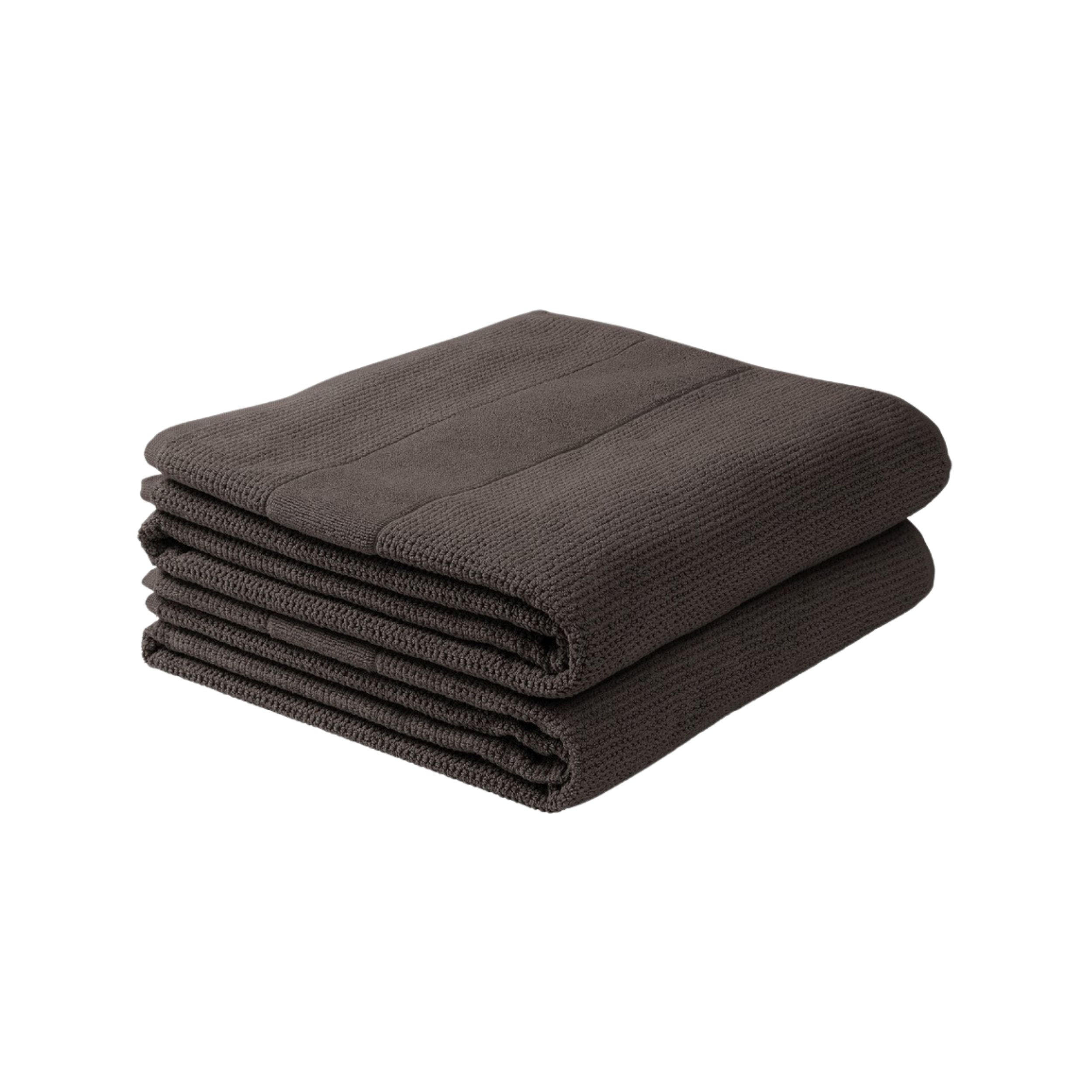 DUSCHTUCHSET Turin - 2-teilig - 70x140 cm - Dunkelgrau - Dunkelgrau, Textil (70/140cm) - SCHIESSER