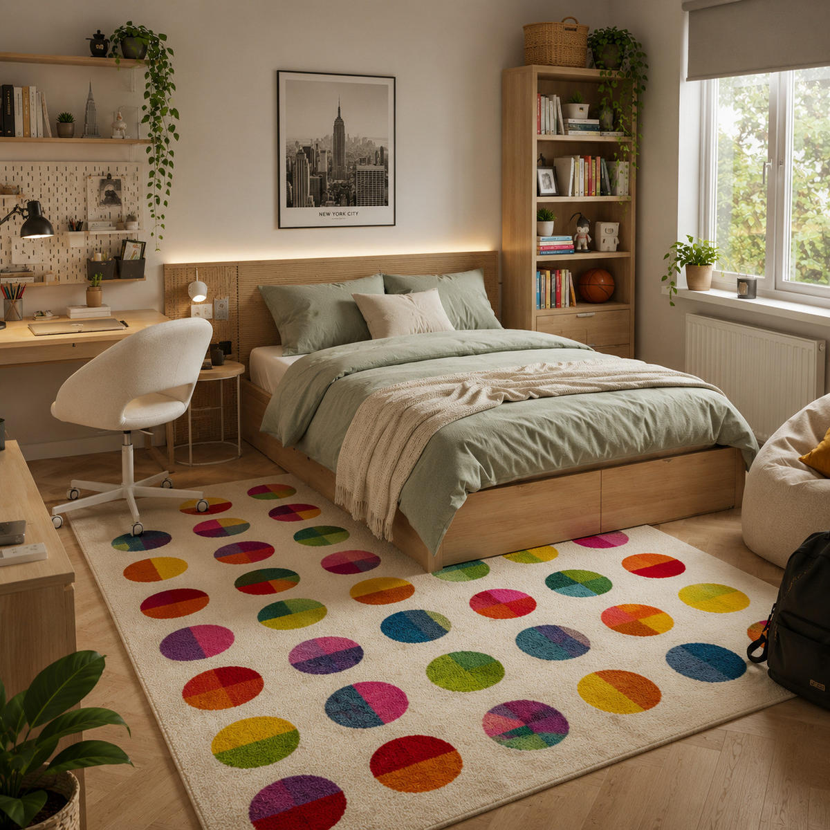 KINDER TEPPICH SOFTSTAR KIDS FANTASY BUNT - Rot, Textil (120/170cm) - Pergamon