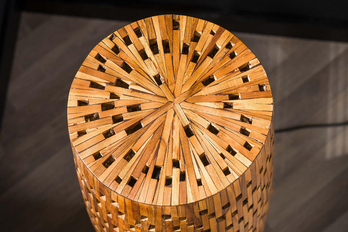 STEHLAMPE EDEIA Holz - Braun, Holz (40/40/184cm) - KAWOLA