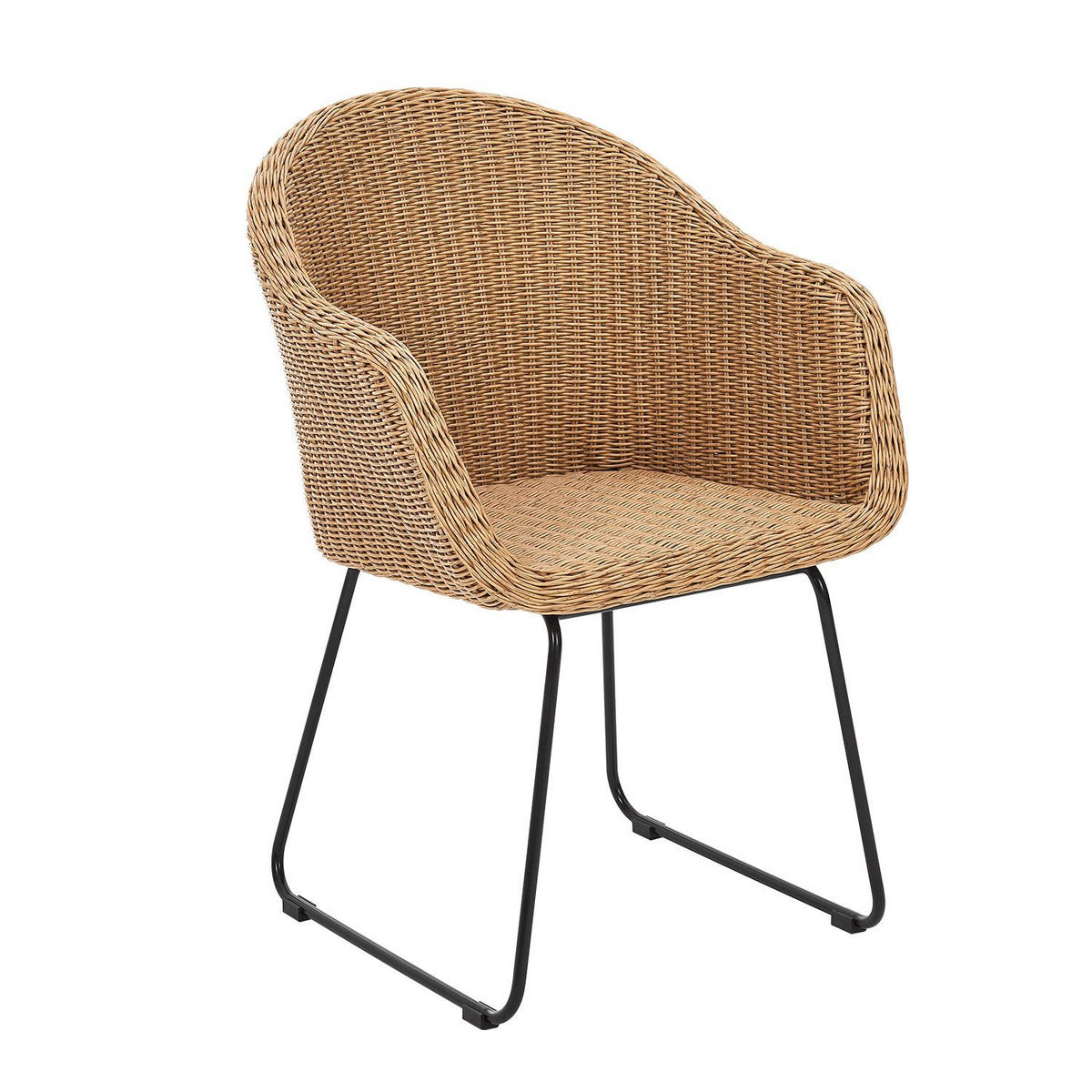 GARTENSTUHL Cody 2er-Set - Braun, Naturmaterialien (57/82/59cm) - Juskys