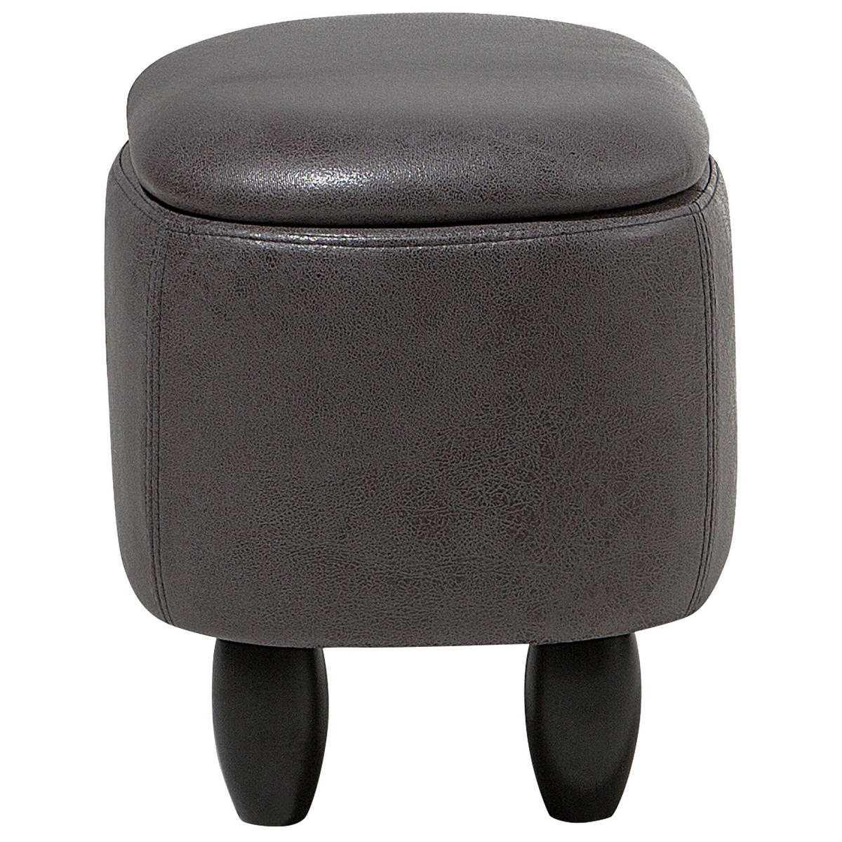 TIERHOCKER Rhino 32/60/35 cm - Grau, Kunststoff/Textil (60/35/32cm) - Beliani