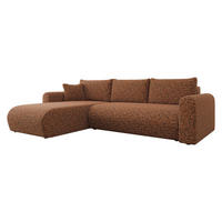 ECKSOFA Eliwo - Schwarz/Bronzefarben, Holz/Textil (252/158cm) - MIRJAN24