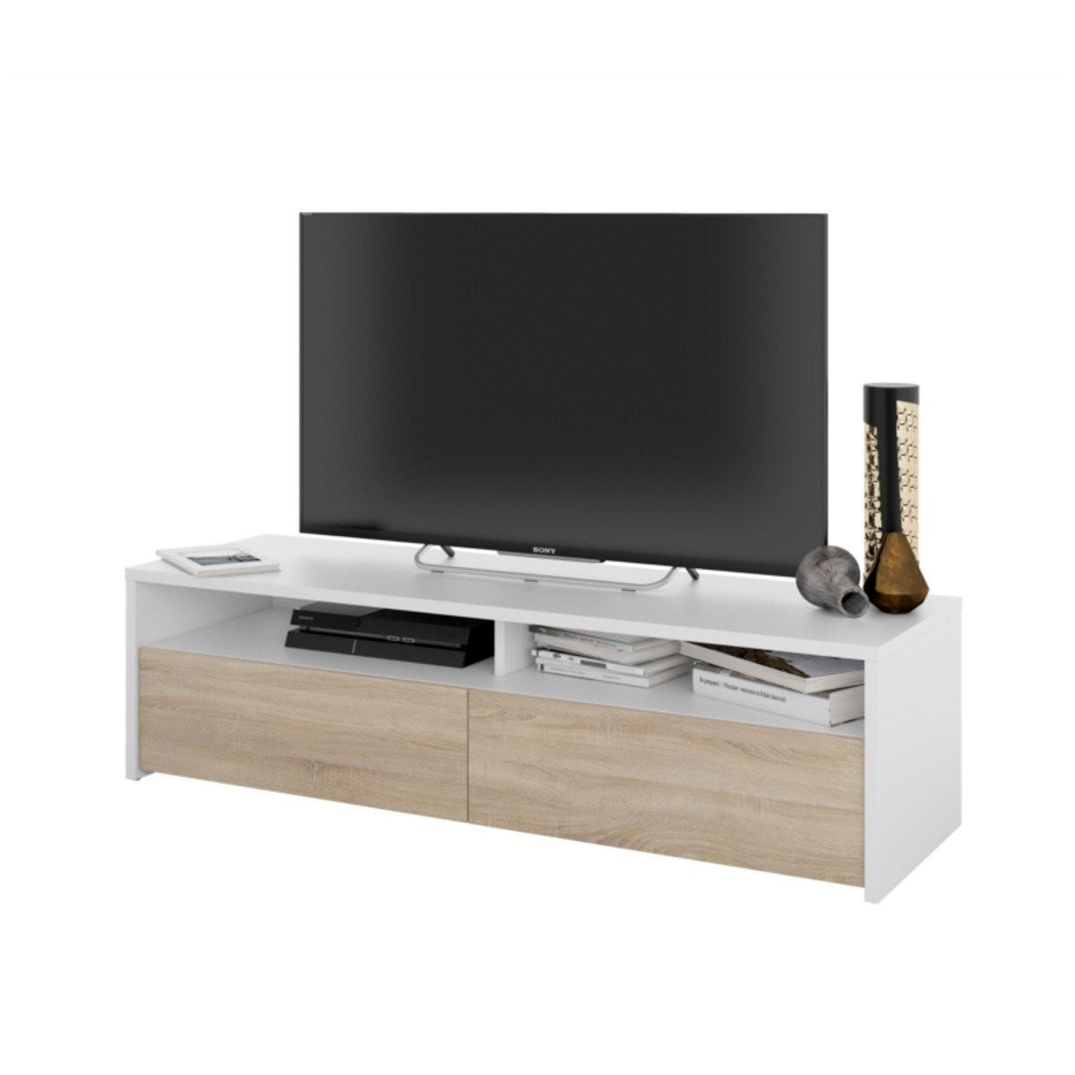Calicosy Tv-Möbel Weiß 42x36x130 cm