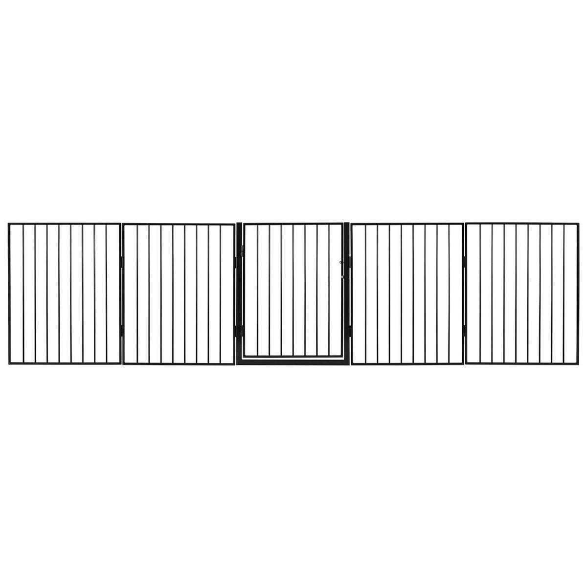 KAMINSCHUTZGITTER 300 cm - Schwarz, Metall (60/76/303cm) - Juskys