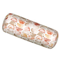 NACKENROLLENHÜLLE Ubuntu erdton 100% Baumwolle 15/40 cm - Taupe/Currygelb, Textil (15/40cm) - beties Heimtextil