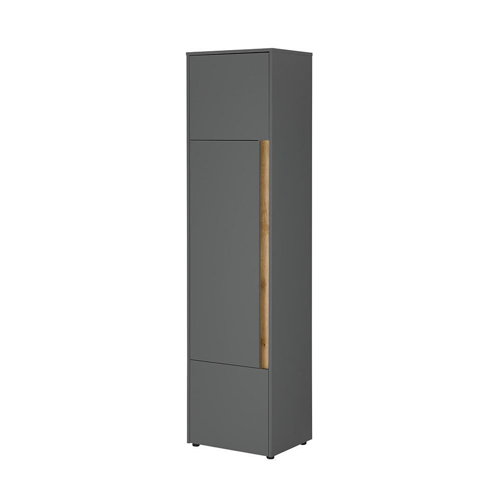 STAURAUMSCHRANK Crisp-61 - Anthrazit, Holzwerkstoff (50/200/40cm) - Lomado