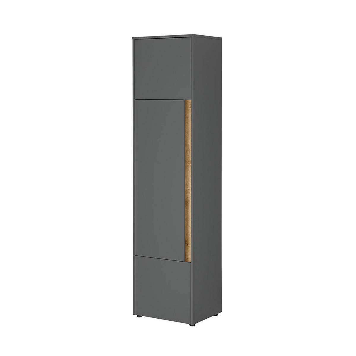 STAURAUMSCHRANK Crisp-61 - Anthrazit, Holzwerkstoff (70/200/40cm) - Lomado