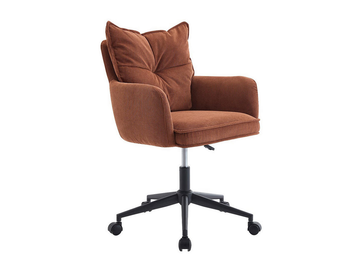 BÜROSTUHL ohne Armlehnen - 59.5 cm x 64 cm - stoff - terracotta Bataru - Terracotta, Textil (59.5/88/64cm) - Vente-Unique