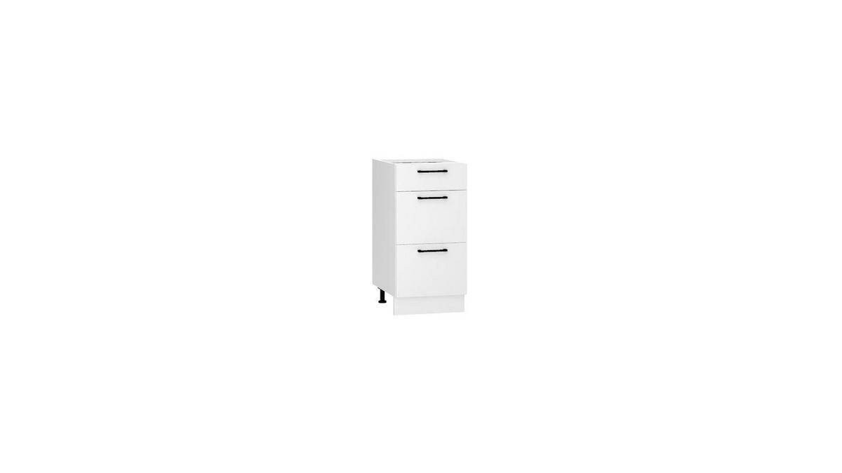 UNTERSCHRANK D40S3 ( S1600/5 ) – BONO – 3 Schubladen für effiziente Organisation – Gold / Eiche - Eichefarben, Holzwerkstoff (40/82/51cm) - ROYAL24_MARKT