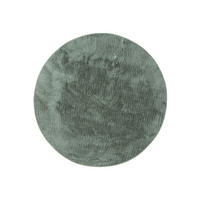PREPROGE iz umetnega krzna Furry zelena ø 80 cm okrogle - zelena, umetna masa (80/80cm) - benuta