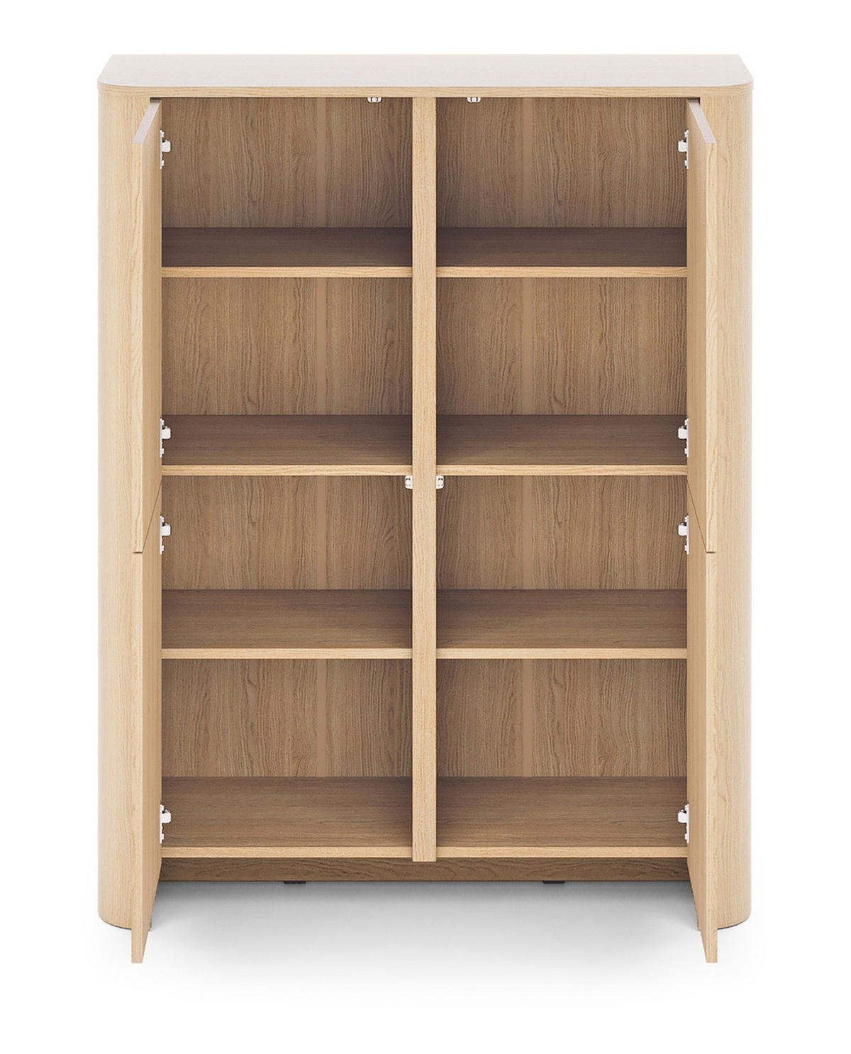 KOMMODE 103 cm mit 4 Türen Mezzano, Eiche Vicenza - Eichefarben, Holz (103/132/39cm) - Emporius