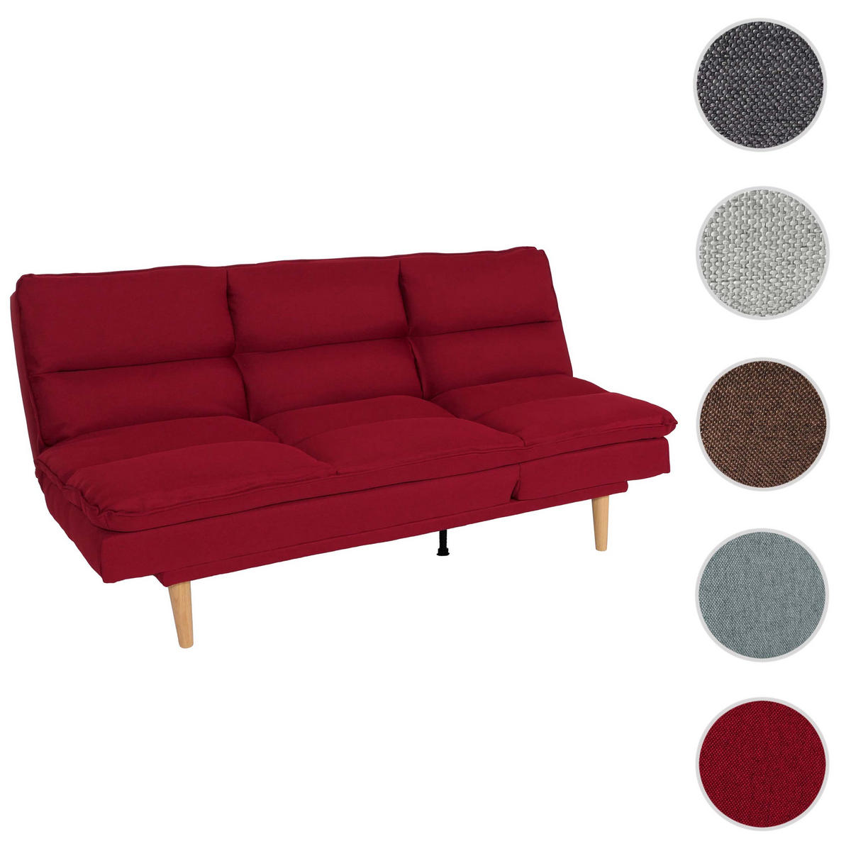 SCHLAFSOFA Bordeaux - Bordeaux, Textil (180/90/110cm) - MCW