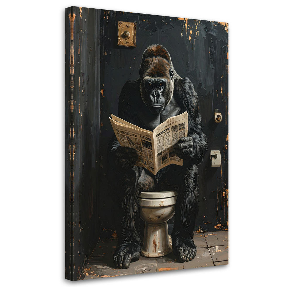 LEINWANDBILD Tiere 80x120cm - Schwarz, Textil (80/120cm) - Feeby