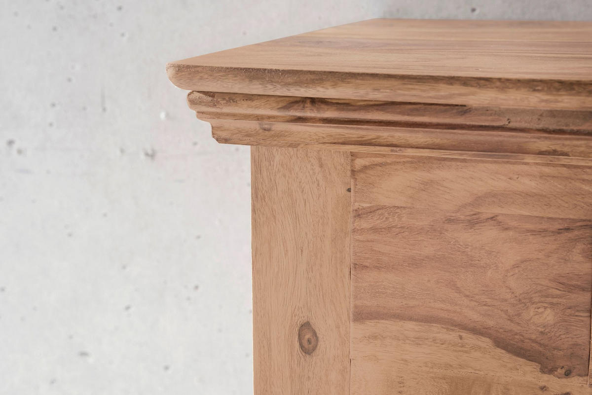 KONSOLENTISCH – Akazie Massivholz, 110x40 cm, Landhausstil, platzsparend - Braun, Holz (40/110/76cm) - KADIMA DESIGN