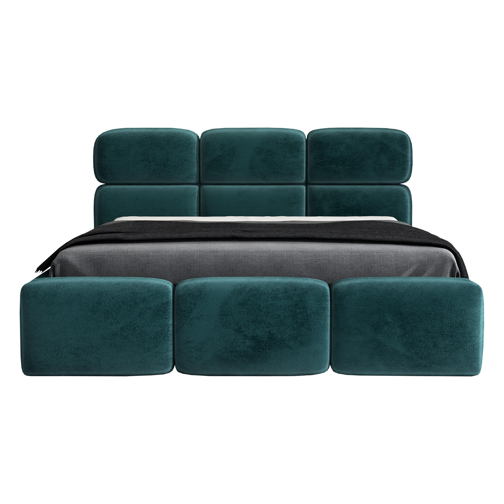 POLSTERBETT MAROKO 140x200 Mintgrün - Mintgrün, Textil (140/200cm) - A&J MöbelLand