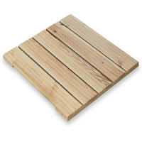HOLZFLIESE Kiefernholz 47,5x47,5cm Terrassenfliese quadratisch - Braun, Holz (47.5/47.5/3.8cm) - DELUKE