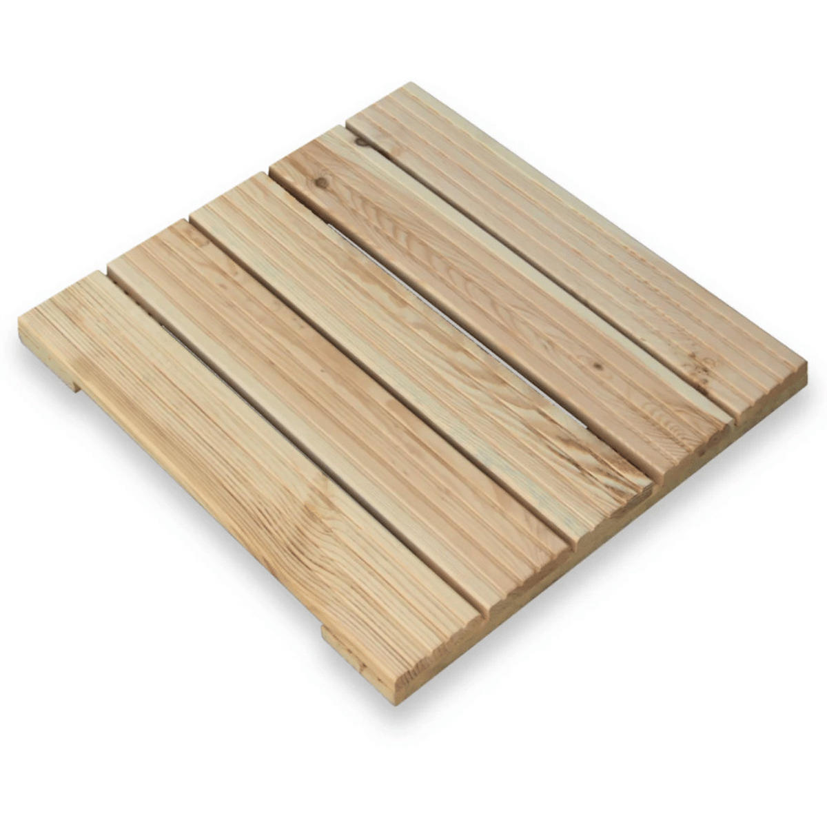 HOLZFLIESE Kiefernholz 47,5x47,5cm Terrassenfliese quadratisch - Braun, Holz (47.5/47.5/3.8cm) - DELUKE