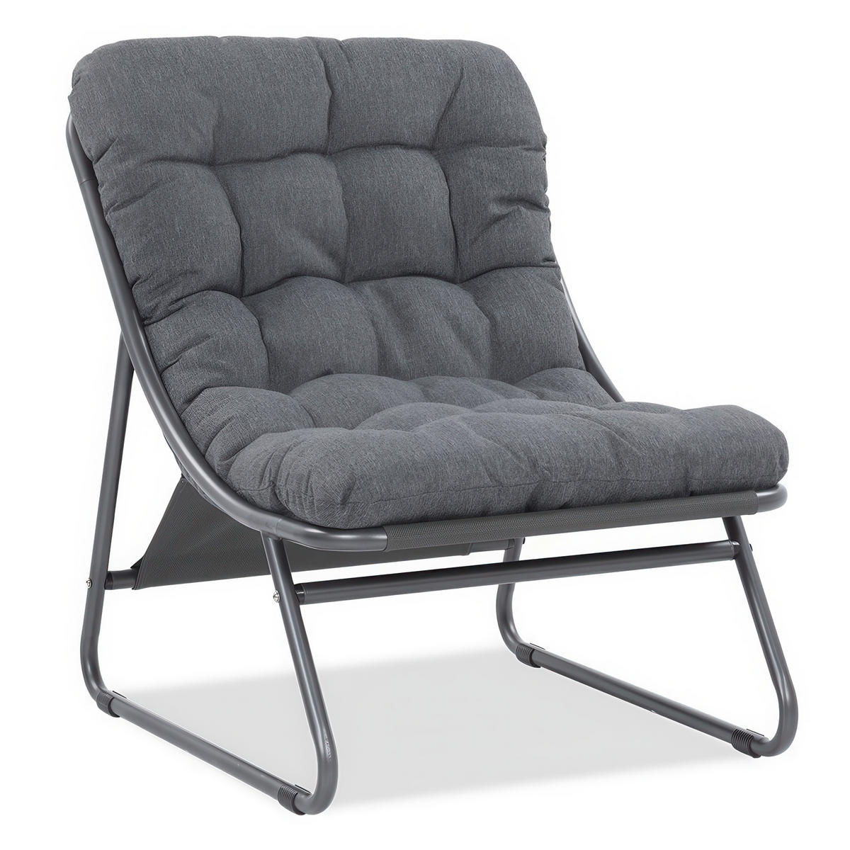ZAHRADNÍ SESTAVA Solaro, kovová, 2 křesla + 2místná pohovka + konferenční stolek, tmavě šedá - tmavě šedá, kov - Beautysofa