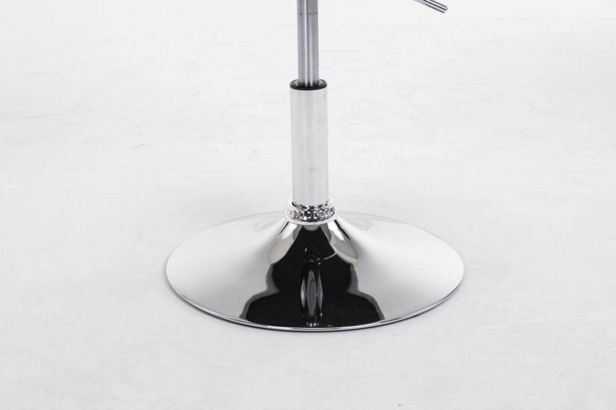 DREHSTUHL Stoff hellgrau - Chromfarben/Hellgrau, Textil/Metall (43/90/59cm) - CLP