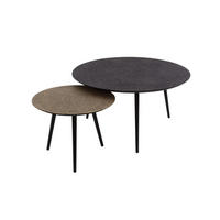 COUCHTISCH-SET LAUCA Multicolor Metall - Multicolor/Schwarz, Metall (74/74/40cm) - KAWOLA