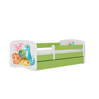 KINDERBETT Dino mit Schublade und Matratze 160/80 - Grün, Holzwerkstoff (80/160cm) - RAUMHIRSCH FURNITURE