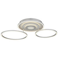 DECKENLEUCHTE MILES Metall Silber LED - Silberfarben, Metall (99.2/57/11.5cm) - Globo Lighting