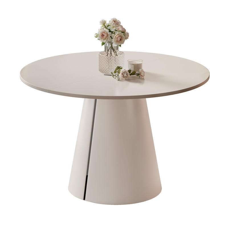 AUSZIEHTISCH BASE 120-196/76 cm, Kaschmir - Kaschmir, Holzwerkstoff/Metall (120/120/76cm) - Idohome