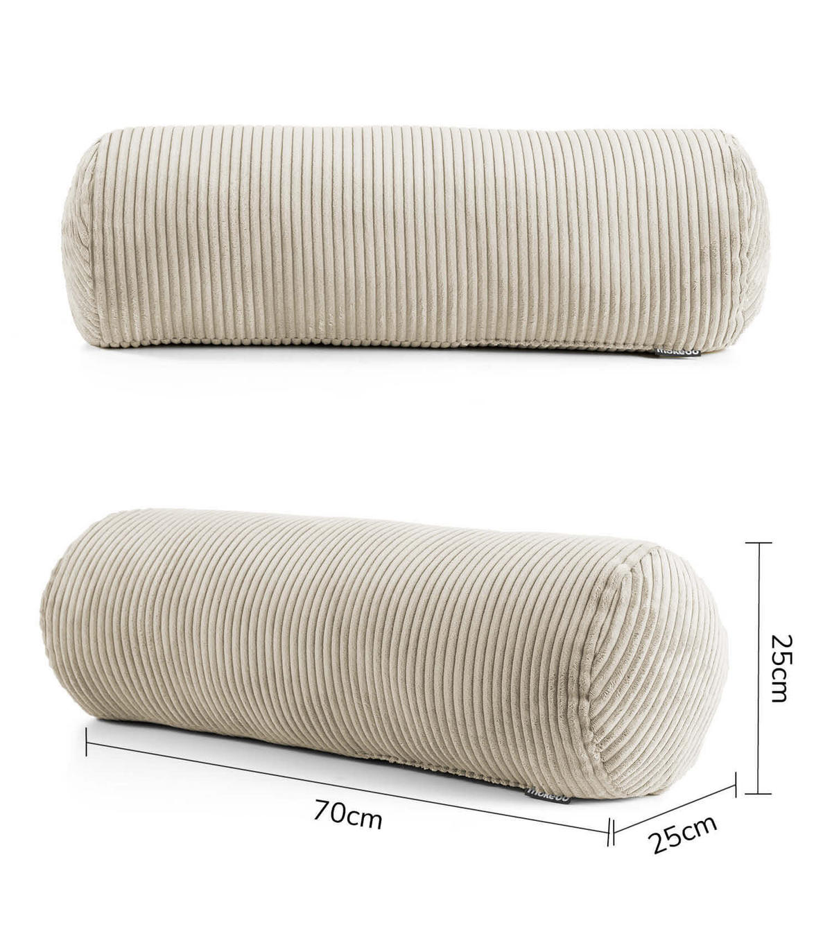 XXL-NACKENROLLE Das Nickerchen - Beige, Textil (25/70cm) - Mokebo