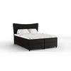 BOXBETT Nevada 160 x 200 cm Doppelbett mit hochwertiger Bonell-Matratze und Topper - schwarz - Schwarz, Holz (160/200cm) - Panda Möbel