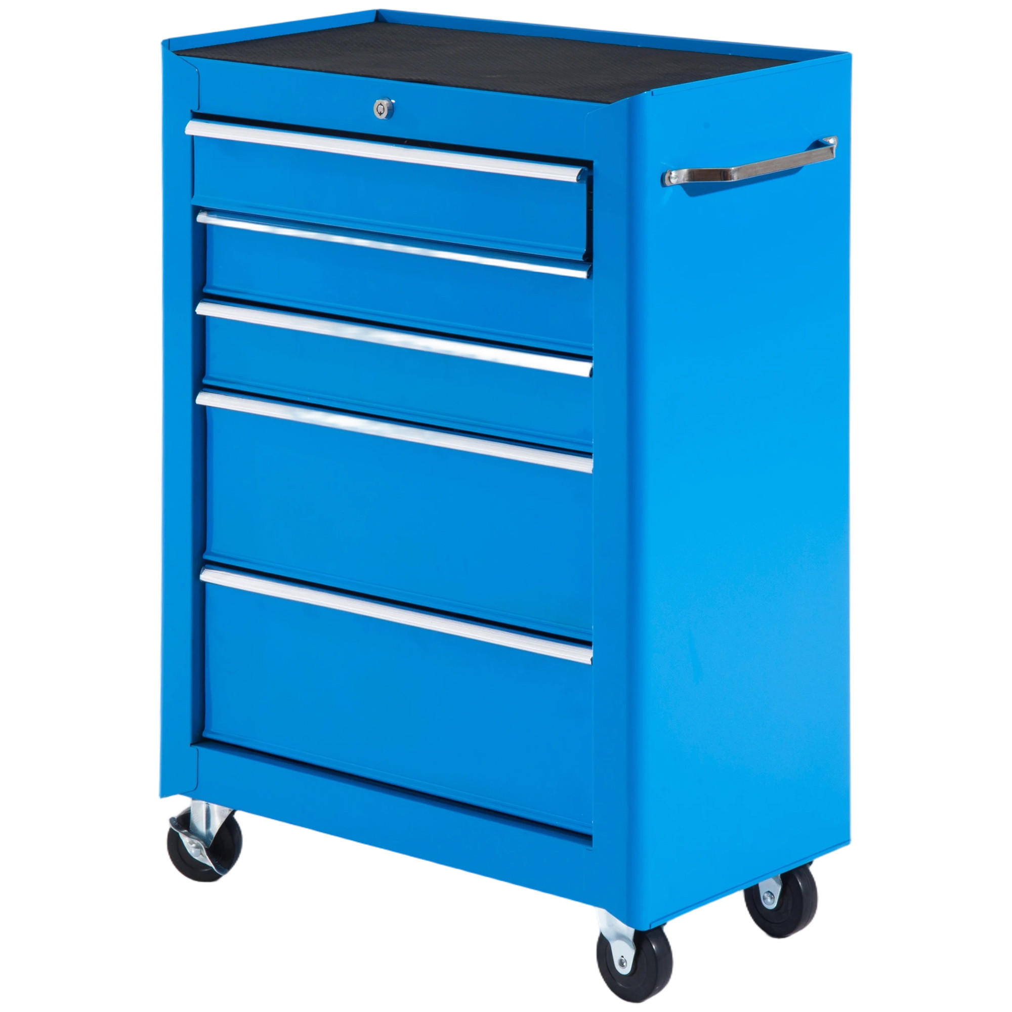 WERKZEUGSCHRANK DE-10526 5 Schubladen, rollbar Blau - Blau, Metall (33/82.5/61.5cm) - ComfortXL